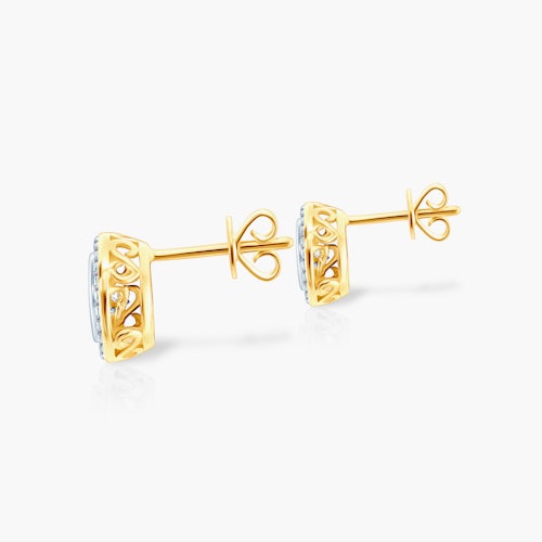 Kolczyki Savicki: dwukolorowe złoto , diamenty